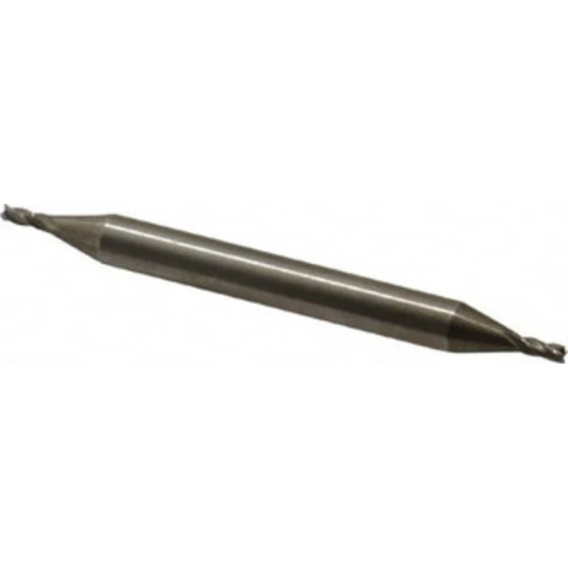 KYOCERA SGS 1/4, 1/2 LOC, 1/4 Shank Diam, 2-1/2 OAL, 2 Flute, Solid Carbide Square End Mill Double End, Uncoated, Spi...
